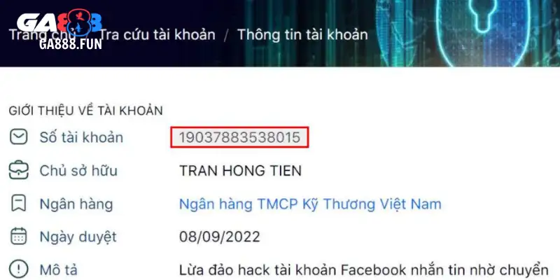 Chuẩn bị thông tin, tài khoản khi nạp tiền GA888